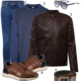 outfit mit Črna Usnjena Jakna "Priložnostna oblačila"