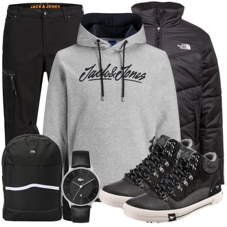 Outfit mit Schwarz Uhr Lacoste "Freizeit Outfit"