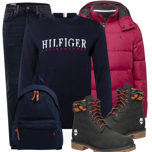 Mischfarben Accessoire Rucksack Polo Ralph Lauren kombinieren