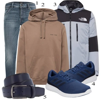 outfit mit Modra Superga Adidas Performance "Priložnostna oblačila"