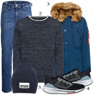 outfit mit Modra Alpha Industries "Priložnostna oblačila"