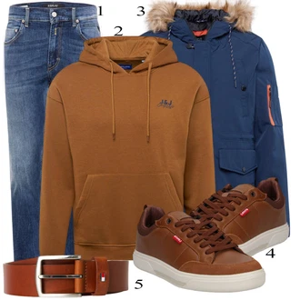 outfit mit Modra Kavbojke Replay "Priložnostna oblačila"