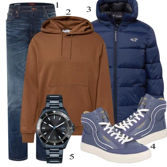 outfit mit Rdeča/Rjava Pletenina weekday "Priložnostna oblačila"