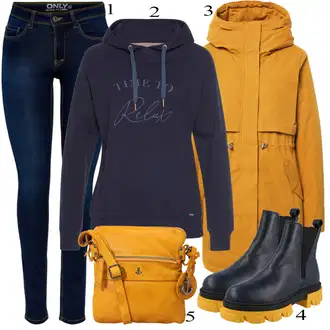 Outfit s Černá Kozačka VERO MODA "Ulice Styl Outfit"