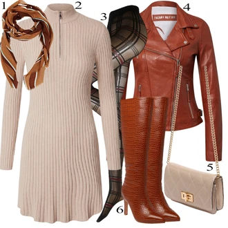 Outfit sa Crna Hulahopke Swedish Stockings "Outfit za zimu"