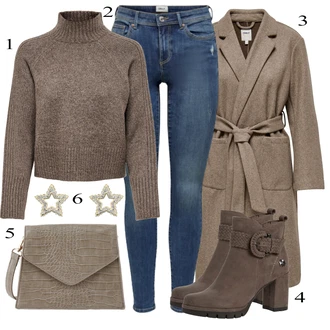 Outfit s Náušnice/Zimní Bota Ted Baker "Zimní outfity"