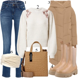 outfit mit Bež Škorenj Apple of Eden "1"