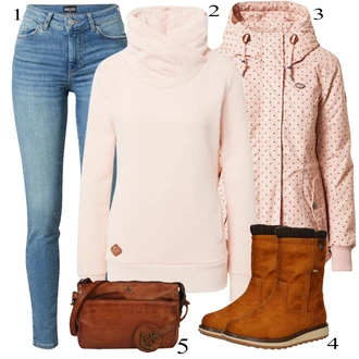 outfit mit Rjava Škorenj Tom Tailor "1"