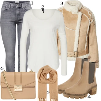 Outfit sa Smeđa Čizmica Bullboxer "Upečatljiv look za zimu"