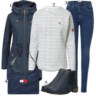 outfit mit Črna Škorenj Rieker "1"