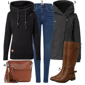 Outfity na zimu s Bunda/Móda Pro Plnoštíhlou Ragwear "Ulice Styl Outfit"