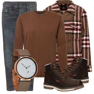 Outfit mit Rot Sweatshirt Drykorn "Perfekt für den Herbst"
