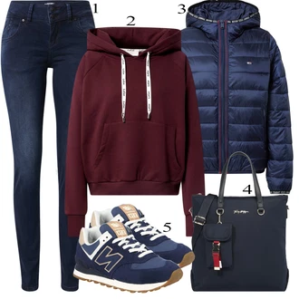 Outfit s Černá Teniska New Balance "Praktický vzhled"