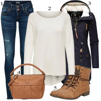 outfit mit Črna Dežni Plašč & Funkcionalni Plašč Dežni Plašč Ragwear "1"