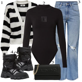 outfit mit Črna Škorenj Tamaris "1"