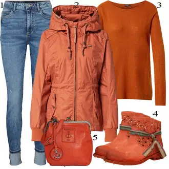 Outfit sa Narandžasta Čizmica FELMINI "Zimski outfit"