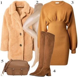 Outfit sa Zeleno/Crvena Čizmica Tamaris "Zimski outfit"