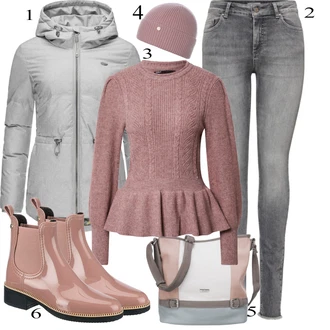 Outfit sa Bež Čizmica LEMON JELLY "Zimski ugođaj"