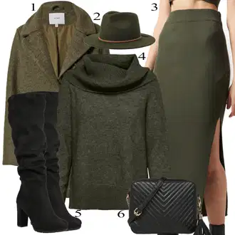 Zimske Outfiti mit Črna Krilo Leger by Lena Gercke "1"