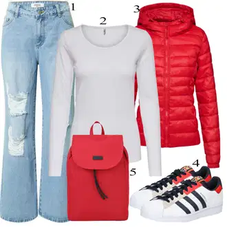 S Třásně Outfit s Světle modrá Džín s Širokou Nohavicí/Baggy Džíny/Zvonové Džíny/Džíny Culottes/Džíny s Rozparkem/Džíny s Dírou/Džíny Volného Střihu/Kožené bundy/Kožená Pánská Bund/Vintage džíny shyx "Ulice Styl Outfit"