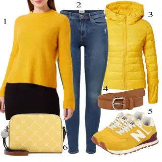 Outfit sa Žuta Tenisica New Balance "Savršen za zimu"