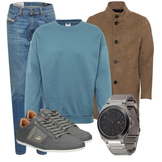 Outfit mit Grau Sneaker Lacoste "Perfekt für die Freizeit"