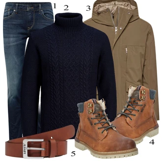 outfit mit Rjava Škorenj Mustang "Priložnostna oblačila"