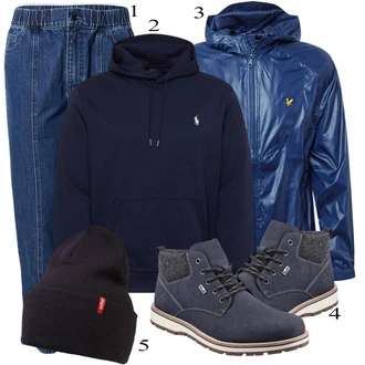 outfit mit Črna Škorenj Rieker "Praktičen videz"