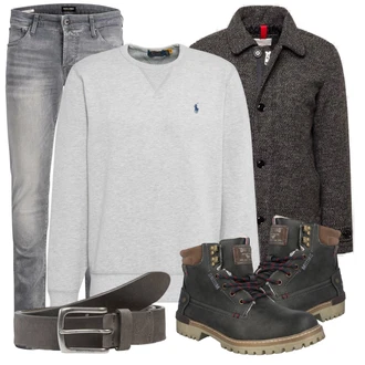 Outfit mit Grau Sweatshirt Polo Ralph Lauren "Praktischer Look"