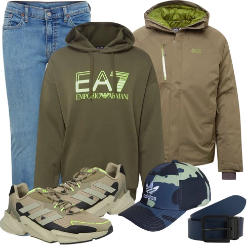 Braun Sportjacke Jack Wolfskin kombinieren