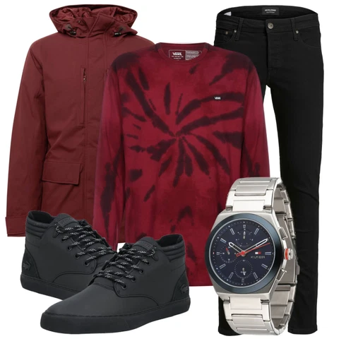 Rot Sommerjacke Jack Wolfskin kombinieren