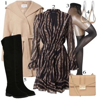 Outfit sa Crna Hulahopke HUNKEMÖLLER "Savršen za zimu"