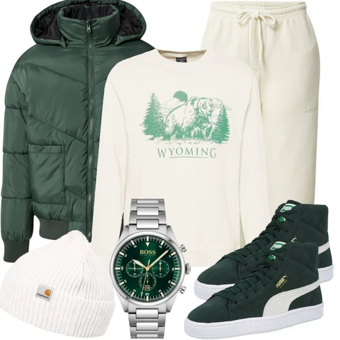Schwarz Sommerjacke about you x benny cristo kombinieren mit Sweatshirt Cotton On