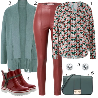 Outfit s Červená Kozačka Chelsea Boty/Nízká bota na podpatku Rieker "Cool každodenní outfit"