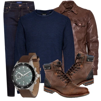 Outfit mit Rot Lederjacke Freaky Nation "Street Style Outfit"