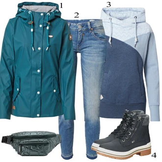 Outfit s Šedá Herrlicher "Praktický vzhled"