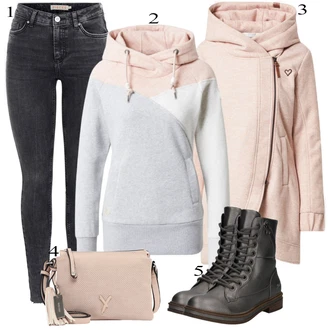 Zimske Outfiti mit Roza/Bež/Modra Alife and Kickin "1"