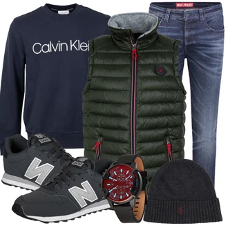 Outfit mit Schwarz Sneaker/Leder Sneaker New Balance "Street Style Outfit"
