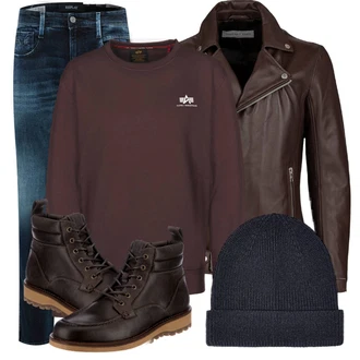 Outfit mit Schwarz Jeans Replay "Street Style Outfit"