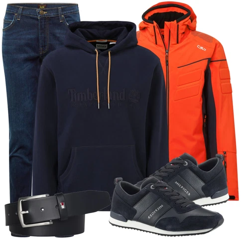 Orange SportJacke CMP kombinieren