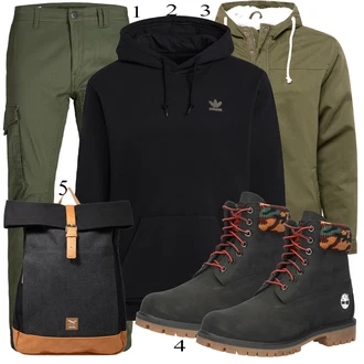 outfit mit Črna Superga Timberland "Priložnostna oblačila"