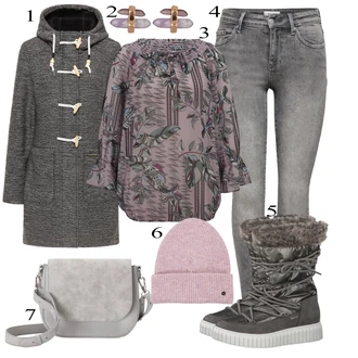 Outfit s Šedá Bižuterie AllSaints "Cool každodenní outfit"