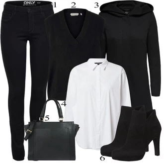 Outfity na zimu s Černá Pletený Oděv Tom Tailor Denim "1"