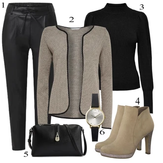 Lesk Outfit s Černá/Bílá/Oranžová/Zelená/Hnědá Kožená Kalhoty/Legíny Kožený Vzhled/Tregíny/Jeggings/Kožený Legíny/Kalhoty z Umělé Kůže/Skinny Kalhoty Only "Business Casual"