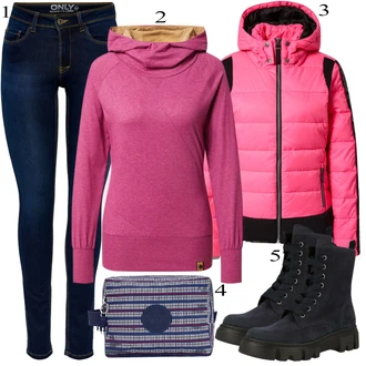 Outfit s Černá Kozačka Gabor "Praktický vzhled"