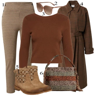 outfit mit Rdeča Trenčkot "1"