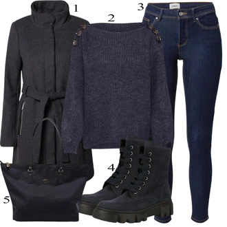 Outfit s Černá Kozačka Gabor "Ulice Styl Outfit"