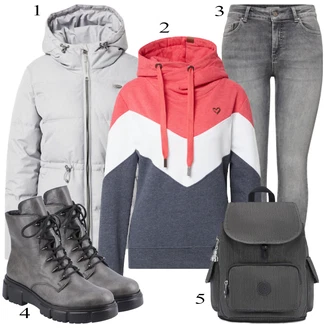 Veslování Outfit s Červená/Růžová/Oranžová/Vícebarevný Pletená mikina s kapucí/Originální mikina/Svetr S Kapucí/Sportovní mikina/Sportovní mikina Alife and Kickin "Ulice Styl Outfit"Look: Atletika, Posilování, Veslování