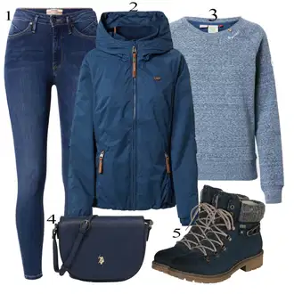 outfit mit Modra Kavbojke Gang "1"