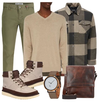 Outfit mit Schwarz Stiefel UGG "Winterlicher Look"